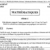 SUJET ET CORRIGE BAC 2022 MATHEMATIQUES SERIE C COTE D'IVOIRE